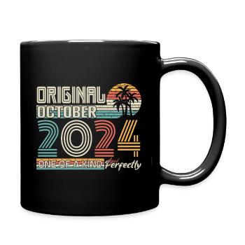 Oktober 2024 Geburtstag Oktober 2024 Geschenk 2024 - Tasse einfarbig - Schwarz - Rechts