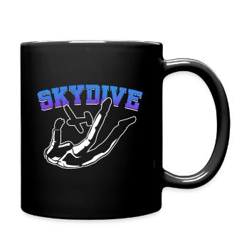 Skydive Fallschirmspringer Trainer - Tasse einfarbig - Schwarz - Rechts