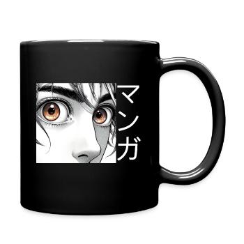 manga style Anime Comics cosplay japan - Tasse einfarbig - Schwarz - Rechts