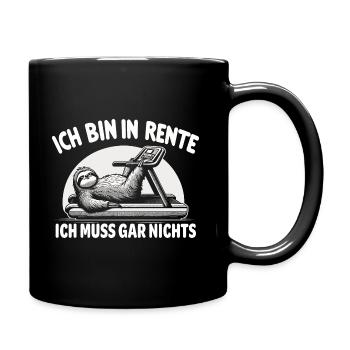 Rentner Geschenk Ruhestand Lustig Sport - Tasse einfarbig - Schwarz - Rechts