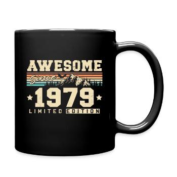 Großartig seit 1979 Jahrgang Vintage Geburtstag - Tasse einfarbig - Schwarz - Rechts