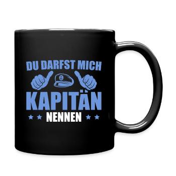Bootsführerschein bestanden Bootsfahrer Kapitän - Tasse einfarbig - Schwarz - Rechts