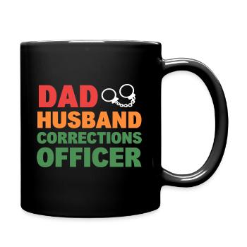 Lustiger Gefängniswärter - Tasse einfarbig - Schwarz - Rechts