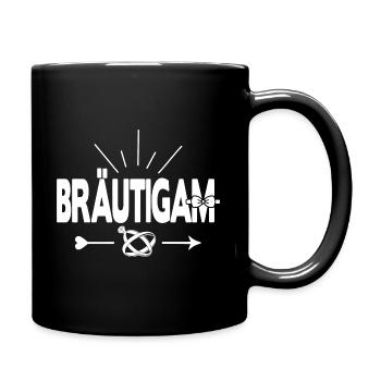 Bräutigam Hochzeit Heirat Kostüm Gruppenoutfit - Tasse einfarbig - Schwarz - Rechts