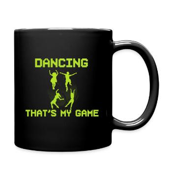 Lustiger Tänzer Balletttänzer - Tasse einfarbig - Schwarz - Rechts