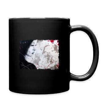 Art woman asian - Full Colour Mug - black - Right