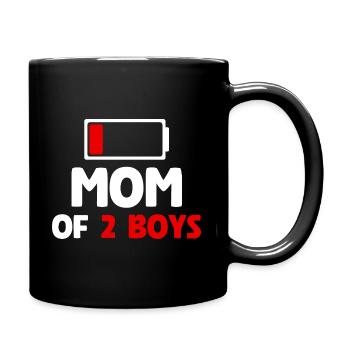 Maman de 2 garçons - Mug uni - noir - Droite