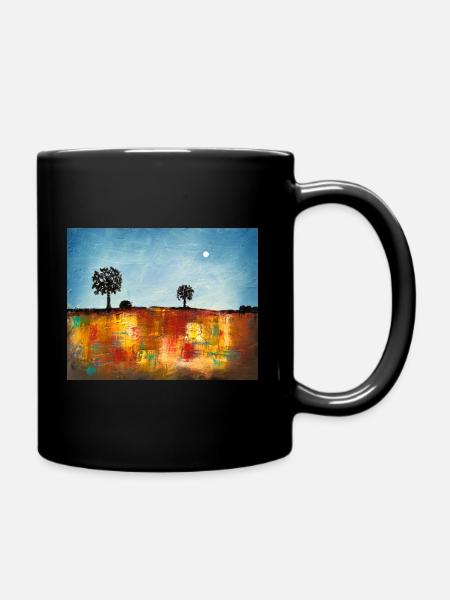 Landschaft Abstrakt - Six - Tasse einfarbig - Schwarz