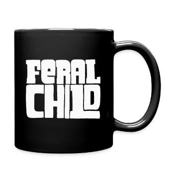 Feral Child funny design - Full Colour Mug - black - Right