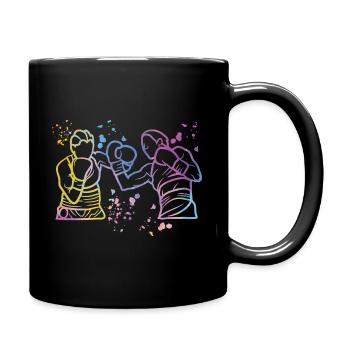 Boxing Fighter Kids Boxing Match Boxer - Full Colour Mug - black - Right