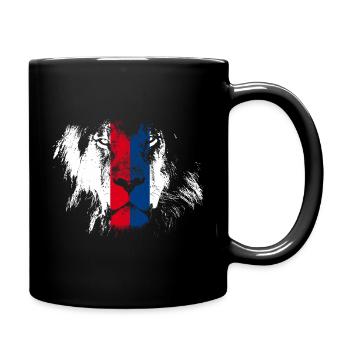 Löwe von Lyon. Frankreich - Tasse einfarbig - Schwarz - Rechts