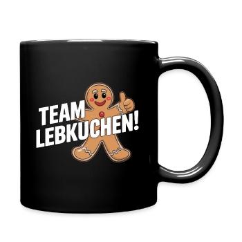 Team Lebkuchen! - Tasse einfarbig - Schwarz - Rechts