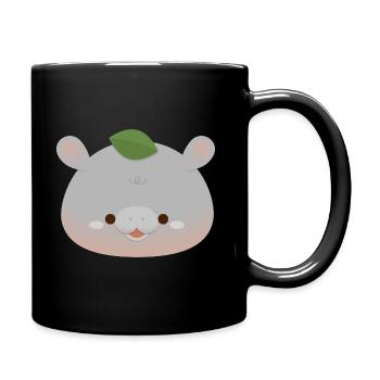 Zwergnilpferd Emotionale Unterstützung Blatt - Tasse einfarbig - Schwarz - Rechts