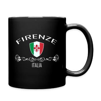 Florenz, Firenze - Tasse einfarbig - Schwarz - Rechts