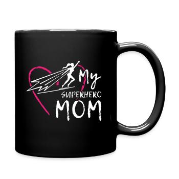 Ma maman super-héroïne - Mug uni - noir - Droite
