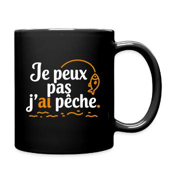 I can't I have Fishing - Tasse einfarbig - Schwarz - Rechts
