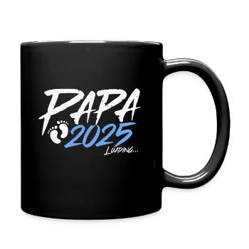 Papa 2025 loading - Tasse einfarbig - Schwarz - Rechts