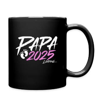 Papa 2025 loading - Tasse einfarbig - Schwarz - Rechts
