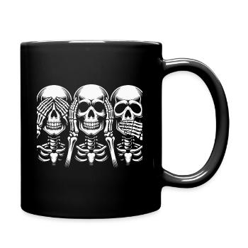 Nicht Sehen - Nicht Hören - Nicht Sprechen - Tasse einfarbig - Schwarz - Rechts
