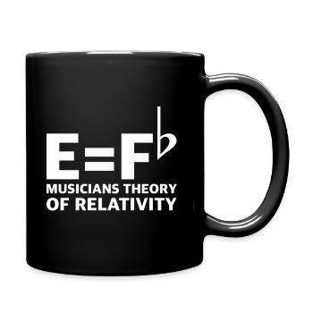 Musicians' Theory of Relativity | funny sayings - Full Colour Mug - black - Right