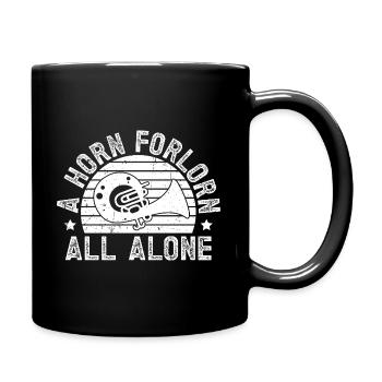 Baritone Player Horn Forlorn All Alone Euphonium - Full Colour Mug - black - Right