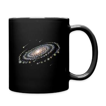 Galaxy Hanfblatt Spirale - Cannabis - Weed - Tasse einfarbig - Schwarz - Rechts