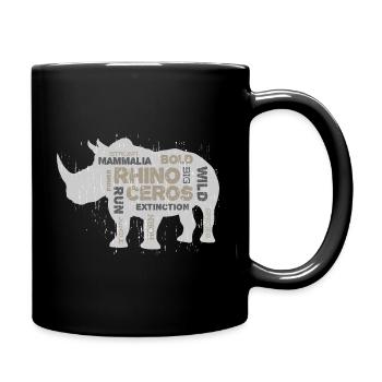 Speichern Sie das Nashorn - Tasse einfarbig - Schwarz - Rechts