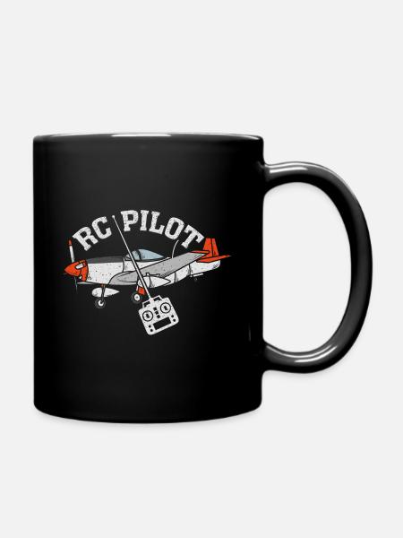 Pilote RC, maquette d'avion, modélisme - Mug uni - noir