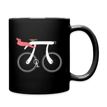 Funny Picycle T-Shirt Bicycle Pi Shirt - Full Colour Mug - black - Right