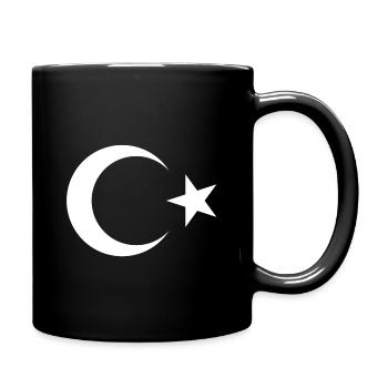 Türkei Flagge Fahne Wappen Fussball - Tasse einfarbig - Schwarz - Rechts
