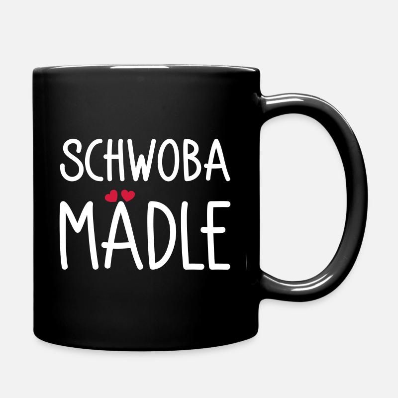 Schwoba Mädle - Tasse einfarbig - Schwarz