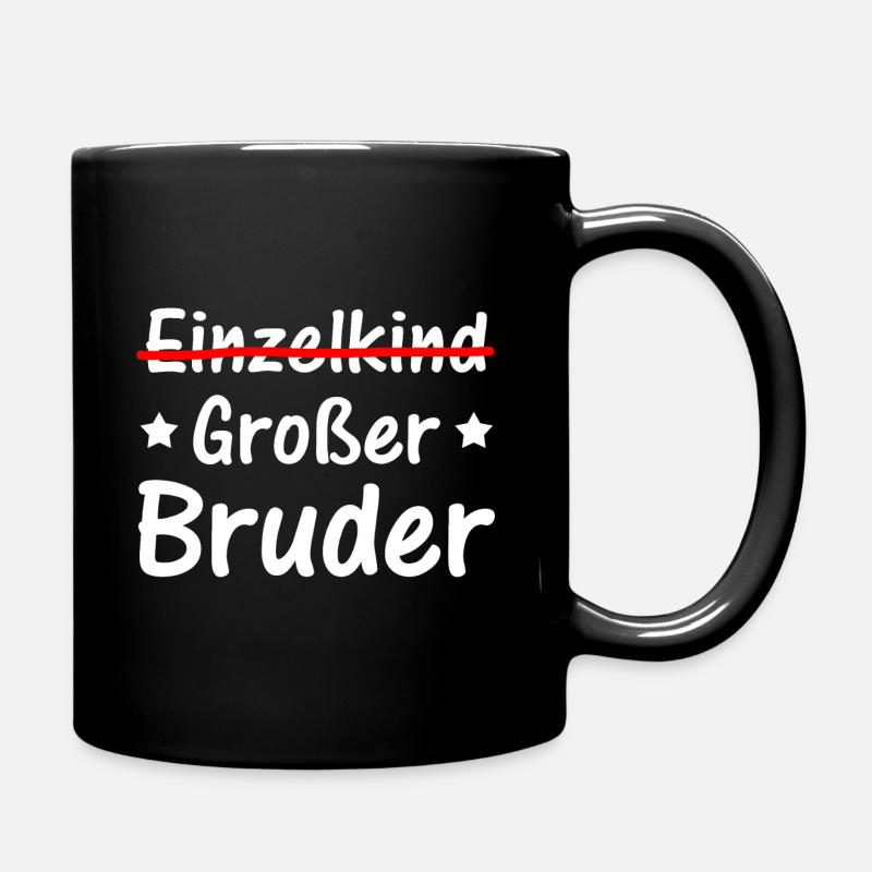 Großer Bruder Geschenk - Tasse einfarbig - Schwarz