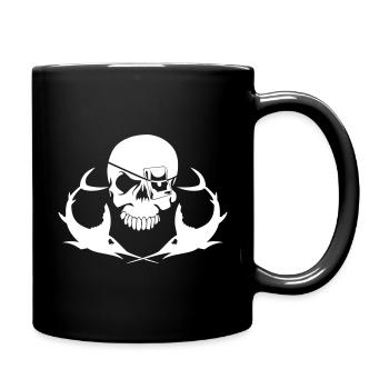 Schwertfisch Jolly roger - Tasse einfarbig - Schwarz - Rechts