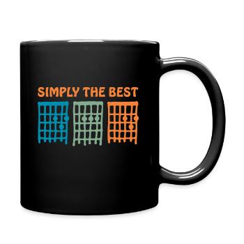 DAD Guitar chords, best dad musician retro vintage - Full Colour Mug - black - Right