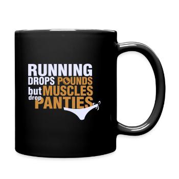 Muscles Gym Bodybuilding Fitness Workout Gift - Full Colour Mug - black - Right