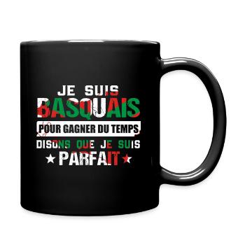 Pays Basque / Basquais cadeau drôle - Mug uni - noir - Droite