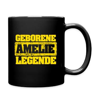 Legende als Amelie - Tasse einfarbig - Schwarz - Rechts