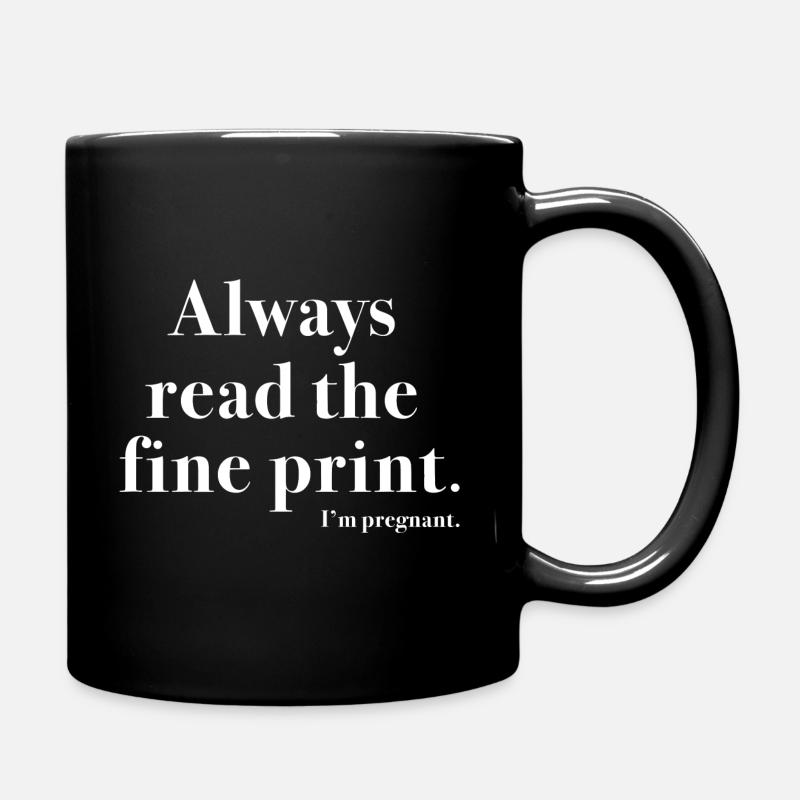 Enceinte en petits caractères - Mug uni - noir