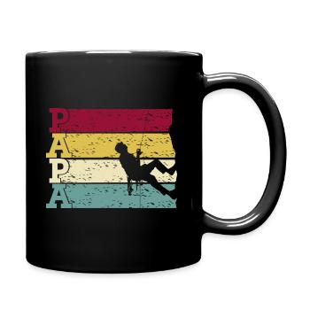 Climbing Climbing Dad Retro pour Climber Dad - Mug uni - noir - Droite