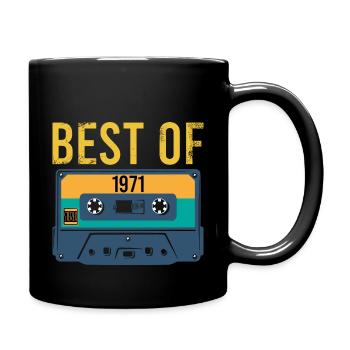 Vintage Best of 1971 Geburtstag Retro - Tasse einfarbig - Schwarz - Rechts