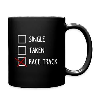 Piste de course - Mug uni - noir - Droite