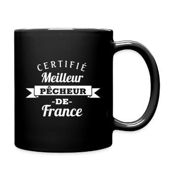 Tee shirt pêcheur meilleur pêcheur humour cadeau. - Mug uni - noir - Droite