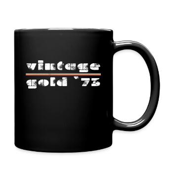 coole Retro Vintage 70er Jahre Design - Tasse einfarbig - Schwarz - Rechts