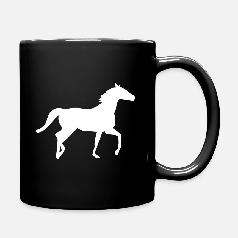 Pferde - Tasse einfarbig - Schwarz