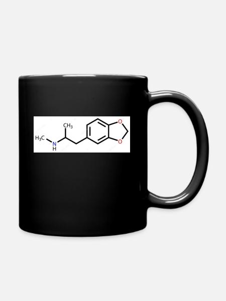 mdma Ecstasy Strukturformel - Tasse einfarbig - Schwarz