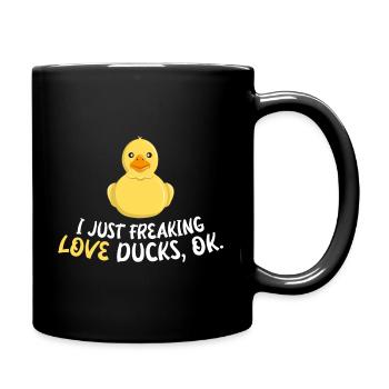 J’aime les canards, d’accord ? - Mug uni - noir - Droite