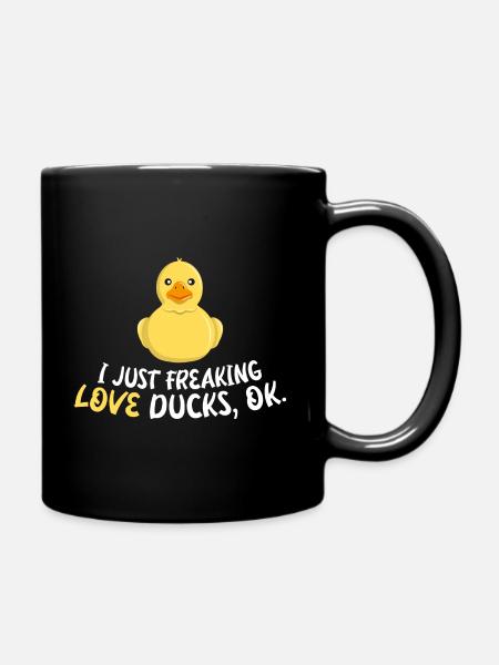 Ich mag halt einfach Enten, okay? - Tasse einfarbig - Schwarz