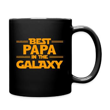 Best Papa in the Galaxy - Tasse einfarbig - Schwarz - Rechts