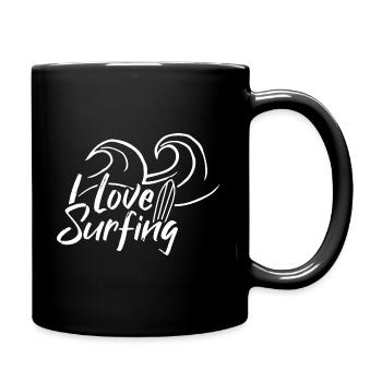 J’aime surf - Mug uni - noir - Droite