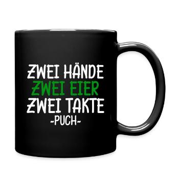 Zwei Takt Puch Mofa DDR Geburtstag Juni Ossi - Tasse einfarbig - Schwarz - Rechts